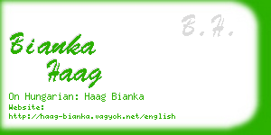 bianka haag business card